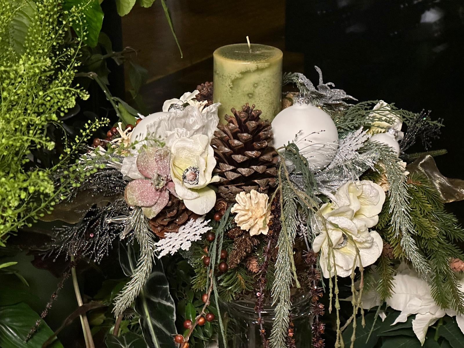 Adventes vainags ar vienu sveci