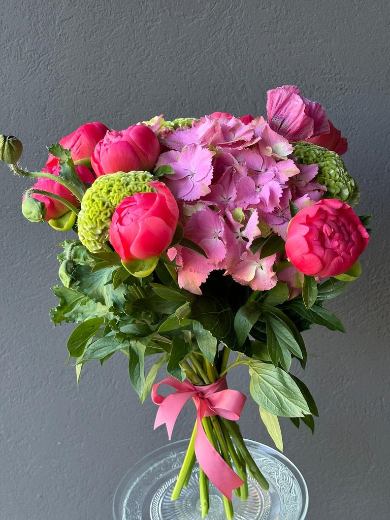 Bouquet of flowers in pink tones