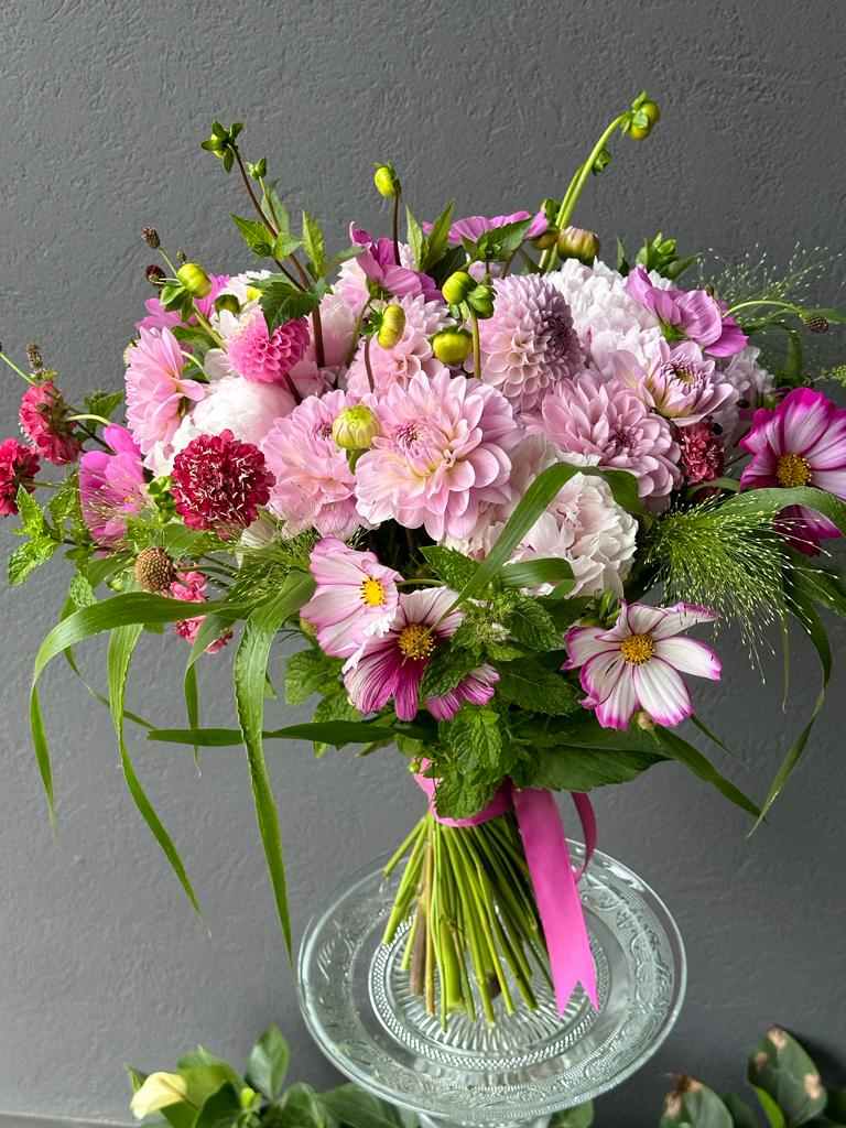 Bouquet of flowers in pink tones