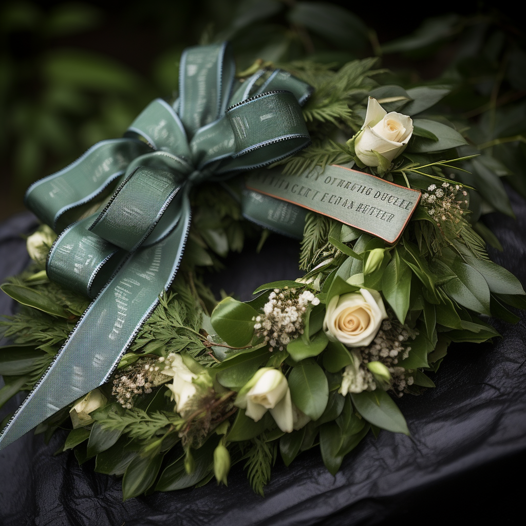 midjojobot_a_ribbon_with_an_inscription_on_the_funeral_wreath_948c7ab6-ec73-4400-9176-25705414e570.png